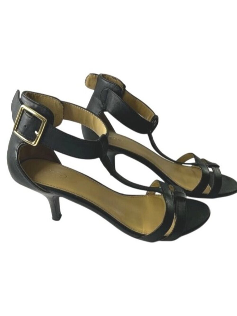 CATO Black Strappy Heels Size 8 Open Toe Ankle Strap Stiletto Sandals - Picture 4 of 11